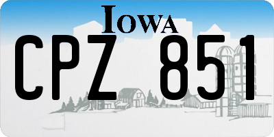 IA license plate CPZ851