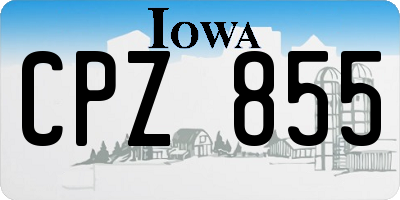 IA license plate CPZ855