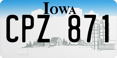IA license plate CPZ871