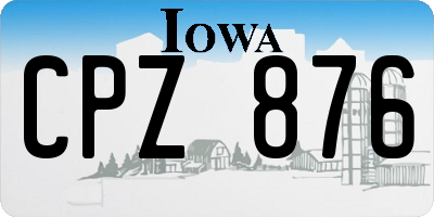 IA license plate CPZ876