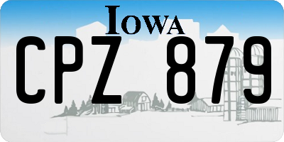 IA license plate CPZ879
