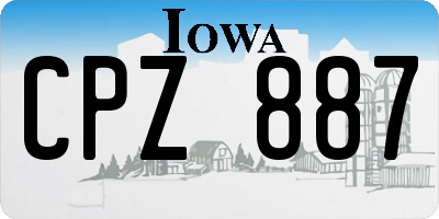 IA license plate CPZ887