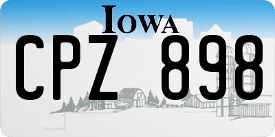 IA license plate CPZ898