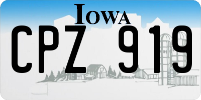 IA license plate CPZ919