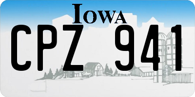 IA license plate CPZ941
