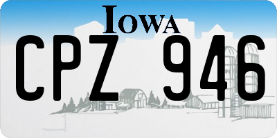IA license plate CPZ946