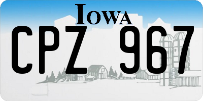 IA license plate CPZ967