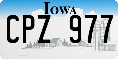 IA license plate CPZ977