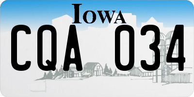 IA license plate CQA034