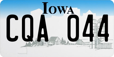 IA license plate CQA044