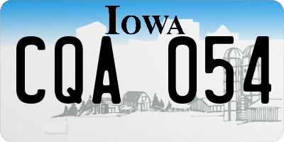 IA license plate CQA054