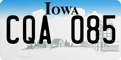 IA license plate CQA085