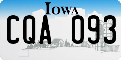 IA license plate CQA093