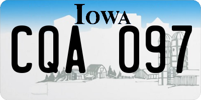IA license plate CQA097