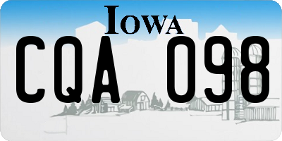 IA license plate CQA098