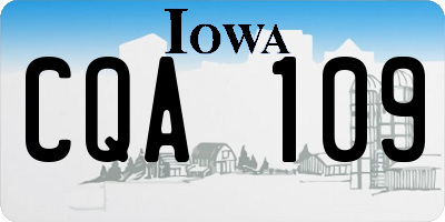 IA license plate CQA109
