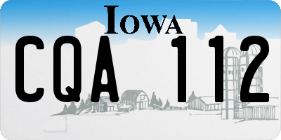 IA license plate CQA112