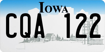 IA license plate CQA122