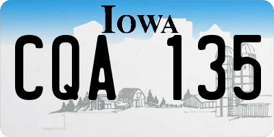 IA license plate CQA135