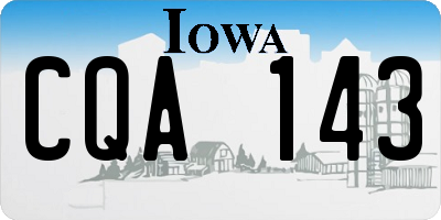 IA license plate CQA143