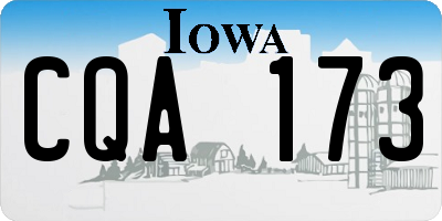IA license plate CQA173