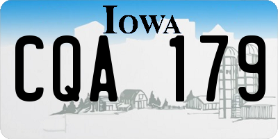 IA license plate CQA179