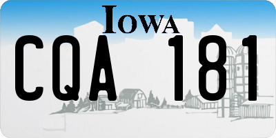 IA license plate CQA181