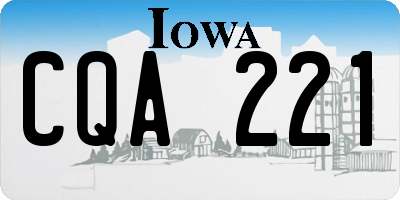 IA license plate CQA221