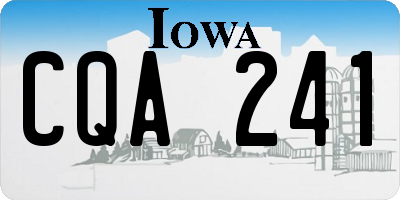 IA license plate CQA241