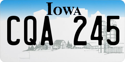IA license plate CQA245