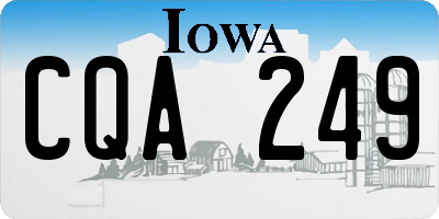 IA license plate CQA249