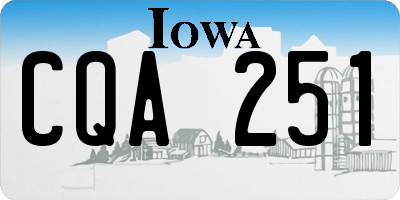 IA license plate CQA251