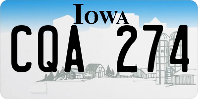 IA license plate CQA274