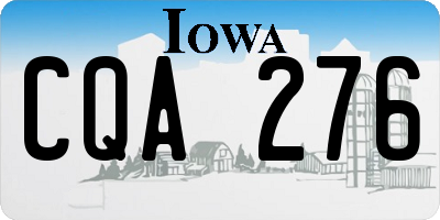 IA license plate CQA276