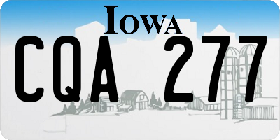 IA license plate CQA277