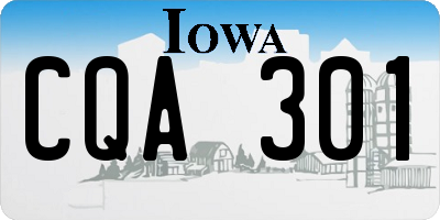IA license plate CQA301