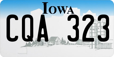 IA license plate CQA323