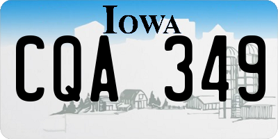 IA license plate CQA349