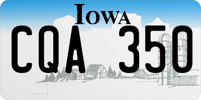IA license plate CQA350