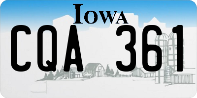 IA license plate CQA361