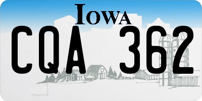 IA license plate CQA362