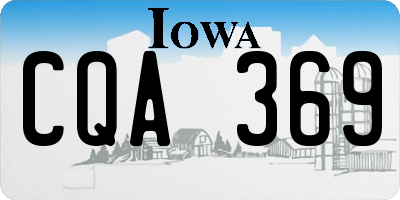 IA license plate CQA369