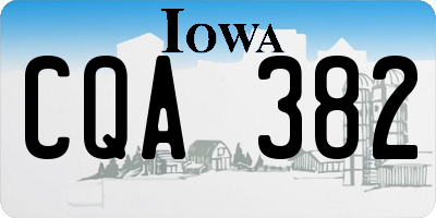 IA license plate CQA382