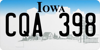 IA license plate CQA398