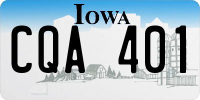 IA license plate CQA401