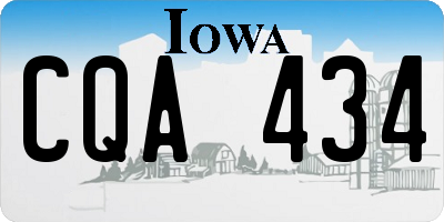 IA license plate CQA434
