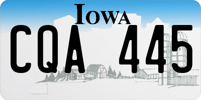 IA license plate CQA445