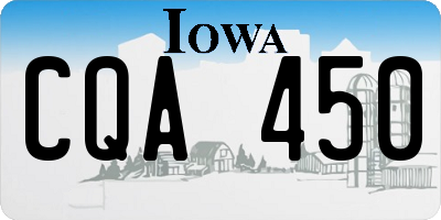 IA license plate CQA450