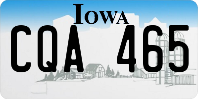 IA license plate CQA465