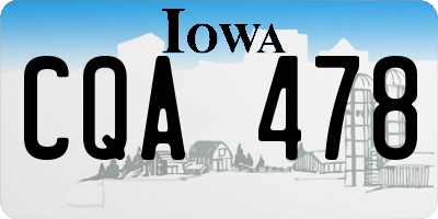 IA license plate CQA478